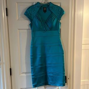 Teal cocktail dress